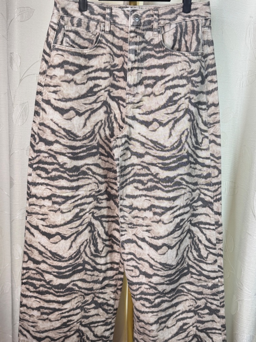 NWOT M&S Marks & Spencer Jeans, Brown/Beige Zebra Print, Women's Size 12